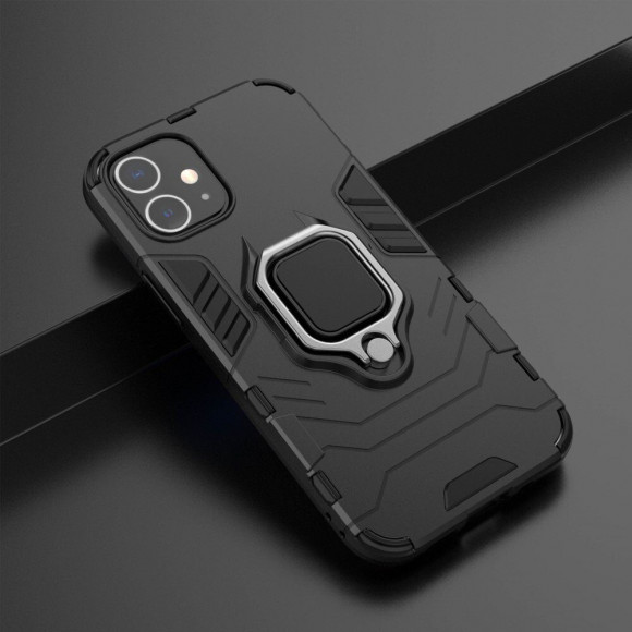 Чехол Armor Ring Holder для iPhone 12 mini (черный) Чехол Armor Ring Holder для iPhone 12 mini (черный)