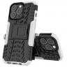 Чехол Hybrid Armor для iPhone 13 Pro (черный + белый)