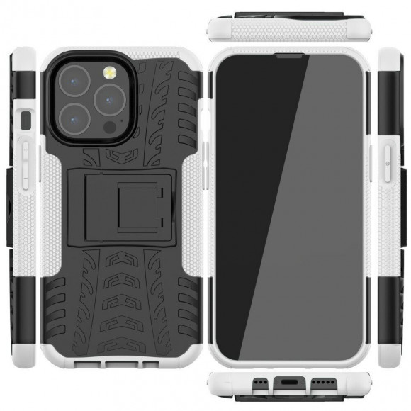 Чехол Hybrid Armor для iPhone 13 Pro (черный + белый) Чехол Hybrid Armor для iPhone 13 Pro (черный + белый)