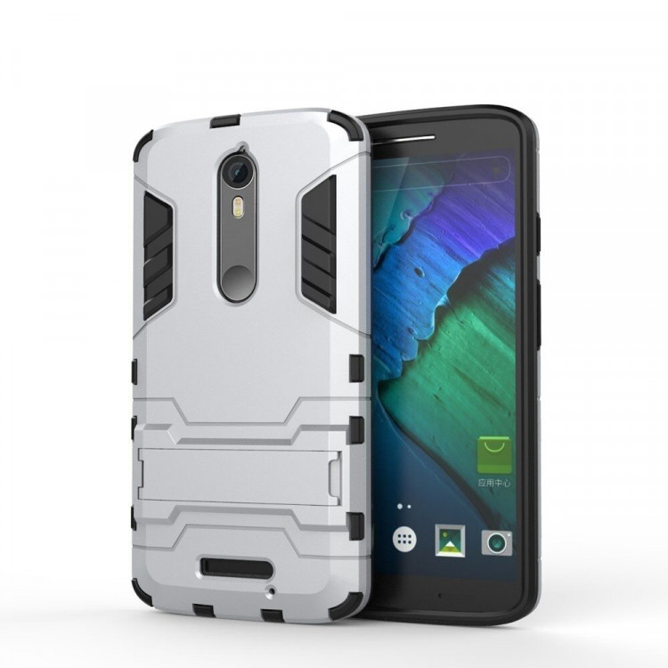 Чехол Duty Armor для Motorola Moto X Force (серебряный)