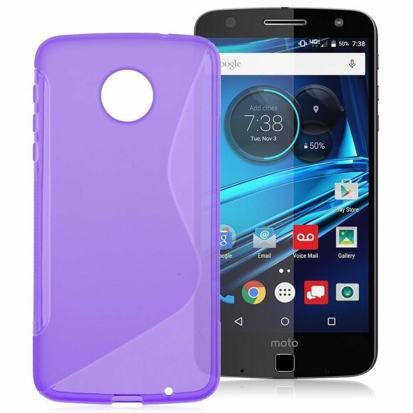 Нескользящий чехол для Motorola Moto Z Play (фиолетовый)