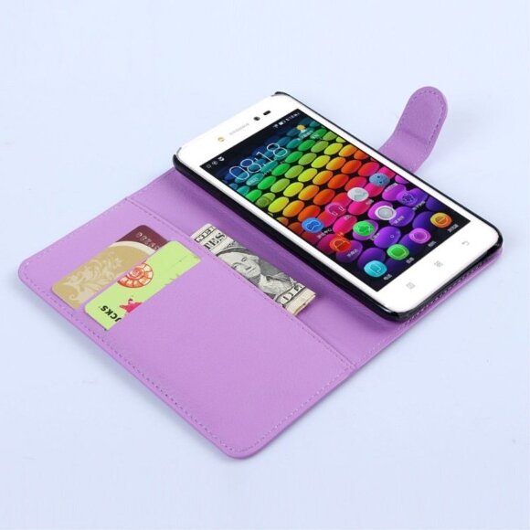 Чехол с визитницей для Lenovo Sisley S90 (фиолетовый)