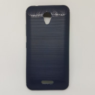 Чехол-накладка Carbon Fibre для Lenovo Vibe A Plus (A1010) (темно-синий)