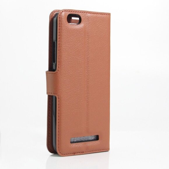 Чехол с визитницей для Lenovo Vibe C (коричневый) Чехол с визитницей для Lenovo Vibe C (коричневый)