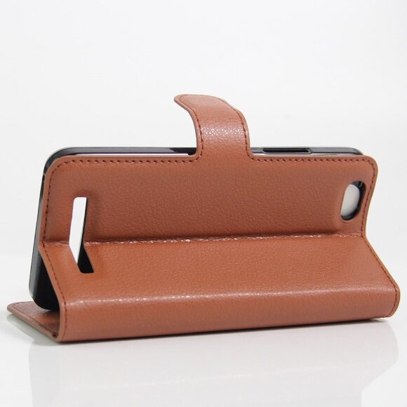 Чехол с визитницей для Lenovo Vibe C (коричневый) Чехол с визитницей для Lenovo Vibe C (коричневый)