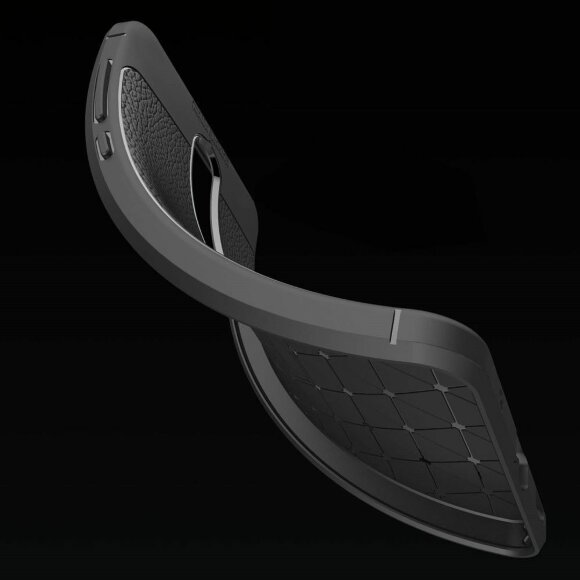 Чехол-накладка Litchi Grain для Nokia 6 (2018) / Nokia 6.1 (черный)