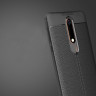 Чехол-накладка Litchi Grain для Nokia 6 (2018) / Nokia 6.1 (черный)