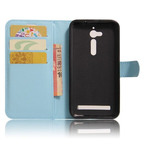 Чехол с визитницей для ASUS ZenFone Go ZB500KL (голубой) Чехол с визитницей для ASUS ZenFone Go ZB500KL (голубой)