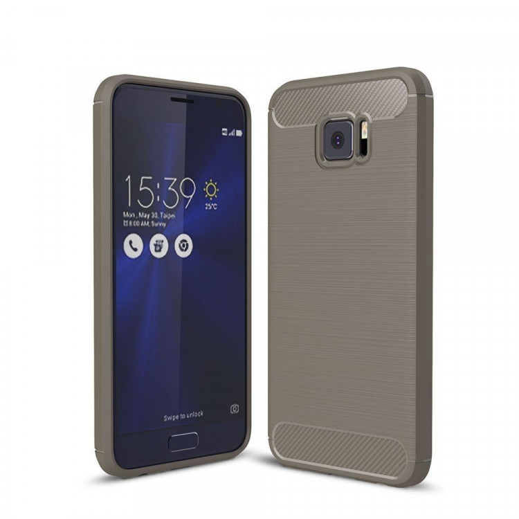 Чехол-накладка Carbon Fibre для Asus Zenfone 4V V520KL (серый)