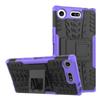Чехол Hybrid Armor для Sony Xperia XZ1 Compact (черный + фиолетовый)