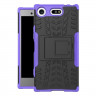 Чехол Hybrid Armor для Sony Xperia XZ1 Compact (черный + фиолетовый)