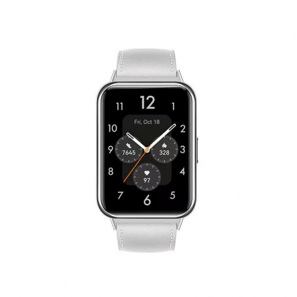 Кожаный ремешок для Huawei Watch Fit 2 (белый)