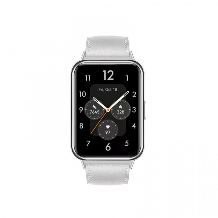 Кожаный ремешок для Huawei Watch Fit 2 (белый)