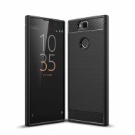 Чехол-накладка Carbon Fibre для Sony Xperia XA2 Plus (черный) Чехол-накладка Carbon Fibre для Sony Xperia XA2 Plus (черный)