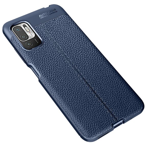 Чехол-накладка Litchi Grain для Poco M3 Pro, Xiaomi Redmi Note 10 5G (темно-синий) Чехол-накладка Litchi Grain для Poco M3 Pro, Xiaomi Redmi Note 10 5G (темно-синий)