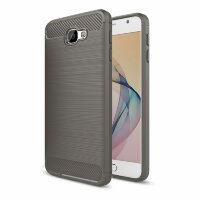 Чехол-накладка Carbon Fibre для Samsung Galaxy J7 Prime SM-G610F/DS (серый) (On7 2016 SM-G6100)
