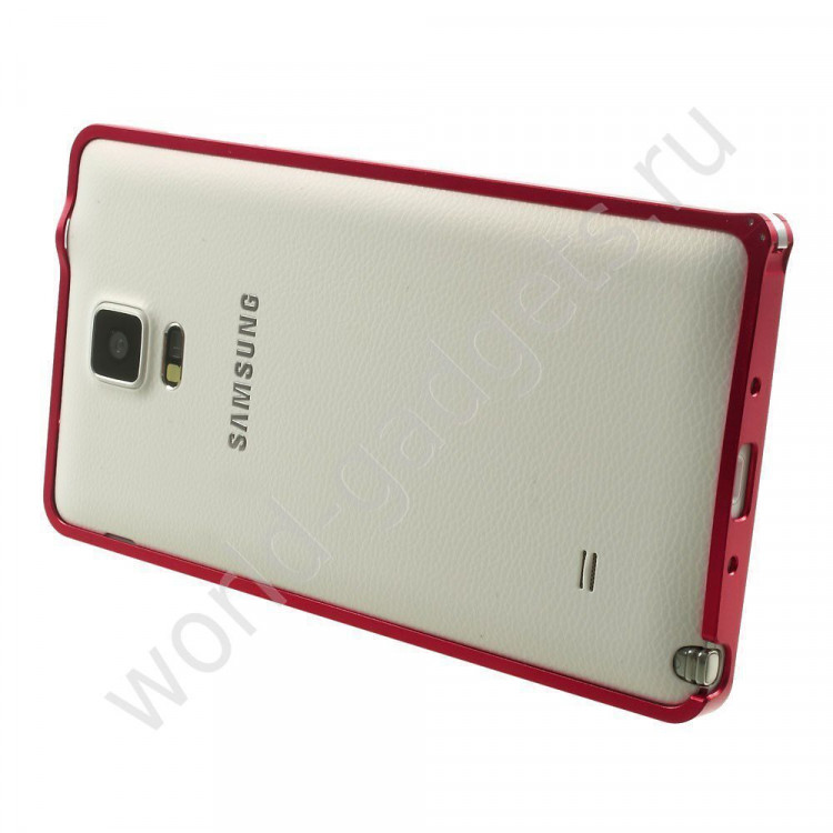 Металлический бампер LOVE MEI для Samsung Galaxy Note 4 (красный)
