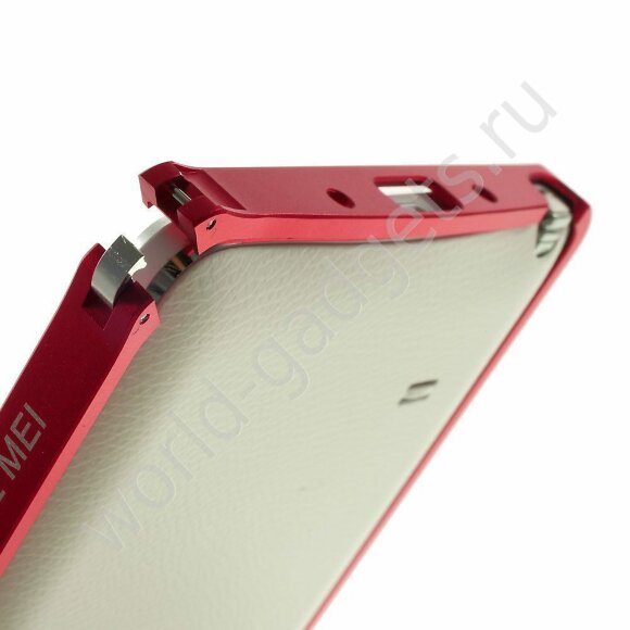 Металлический бампер LOVE MEI для Samsung Galaxy Note 4 (красный) Металлический бампер LOVE MEI для Samsung Galaxy Note 4 (красный)