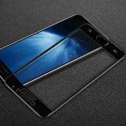 Защитное стекло 3D для Samsung Galaxy C5 Pro (черный)