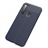 Чехол-накладка Litchi Grain для Xiaomi Redmi Note 8 (темно-синий)
