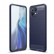 Чехол-накладка Carbon Fibre для Xiaomi Mi 11 Lite / Xiaomi Mi 11 Lite 5G (темно-синий) Чехол-накладка Carbon Fibre для Xiaomi Mi 11 Lite / Xiaomi Mi 11 Lite 5G (темно-синий)