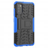Чехол Hybrid Armor для Samsung Galaxy A41 (черный + голубой)