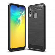 Чехол-накладка Carbon Fibre для Samsung Galaxy A20e (черный) Чехол-накладка Carbon Fibre для Samsung Galaxy A20e (черный)