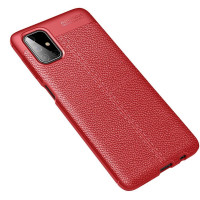 Чехол-накладка Litchi Grain для Samsung Galaxy M51 (красный)