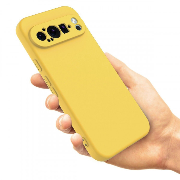 Силиконовый чехол Mobile Shell для Google Pixel 9 Pro (желтый)