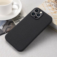 Чехол с тканевой текстурой для iPhone 14 Pro (черный)