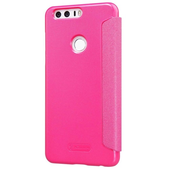 Чехол с окном NILLKIN Sparkle для Huawei Honor 8 (малиновый)