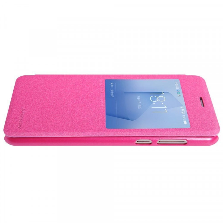 Чехол с окном NILLKIN Sparkle для Huawei Honor 8 (малиновый)