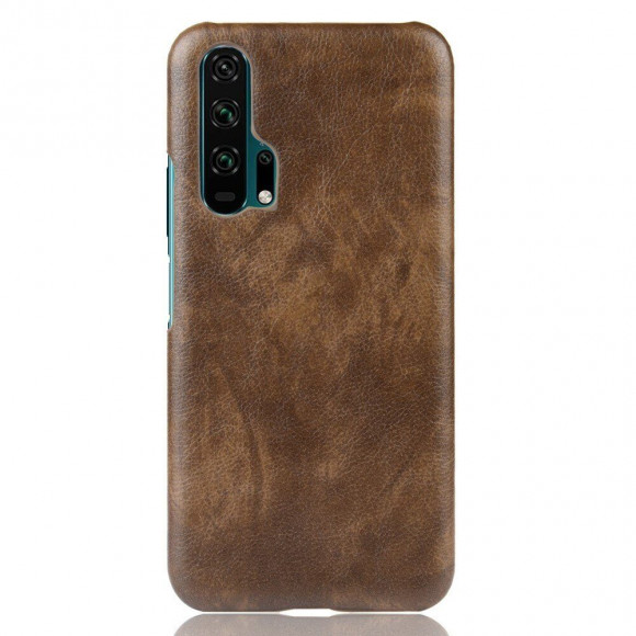 Кожаная накладка-чехол для Huawei Honor 20 Pro (коричневый)