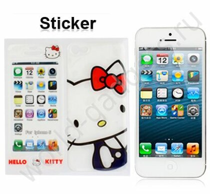 Пленка Hello Kitty Style для iPhone 5 (белая)