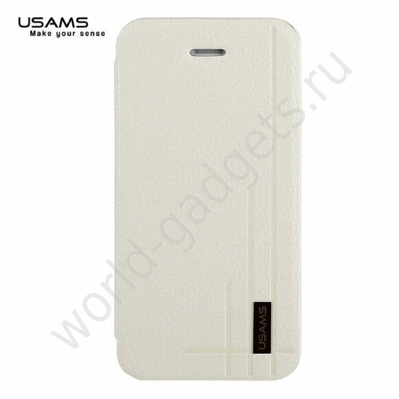 Горизонтальный чехол USAMS для iPhone 5C (белый)