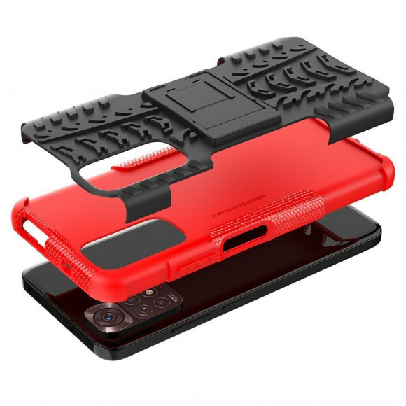 Чехол Hybrid Armor для Xiaomi Redmi Note 11 / Redmi Note 11S (черный + красный) Чехол Hybrid Armor для Xiaomi Redmi Note 11 / Redmi Note 11S (черный + красный)