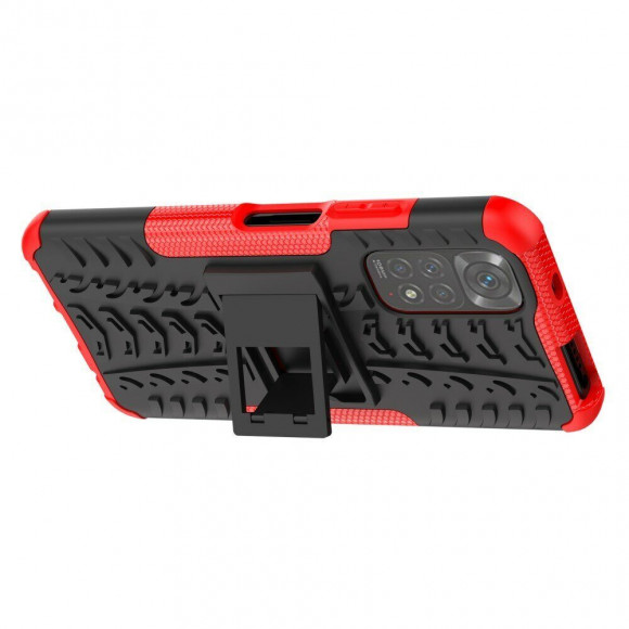 Чехол Hybrid Armor для Xiaomi Redmi Note 11 / Redmi Note 11S (черный + красный) Чехол Hybrid Armor для Xiaomi Redmi Note 11 / Redmi Note 11S (черный + красный)