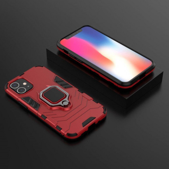 Чехол Armor Ring Holder для iPhone 12 mini (красный) Чехол Armor Ring Holder для iPhone 12 mini (красный)