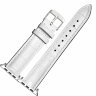 Кожаный ремешок Crocodile Texture для Apple Watch 40 и 38мм (белый)