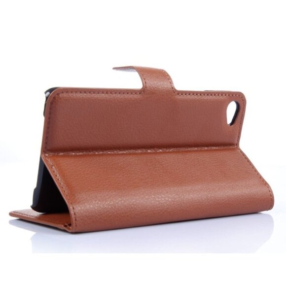 Чехол с визитницей для Lenovo Sisley S90 (коричневый)
