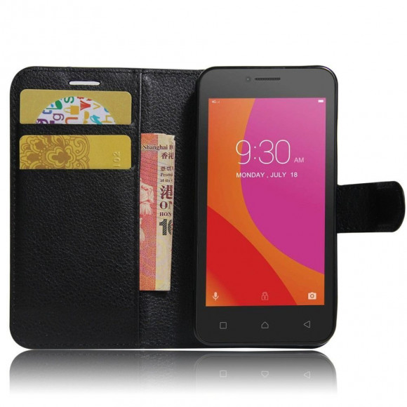 Чехол с визитницей для Lenovo A Plus (A1010) (черный) Чехол с визитницей для Lenovo A Plus (A1010) (черный)