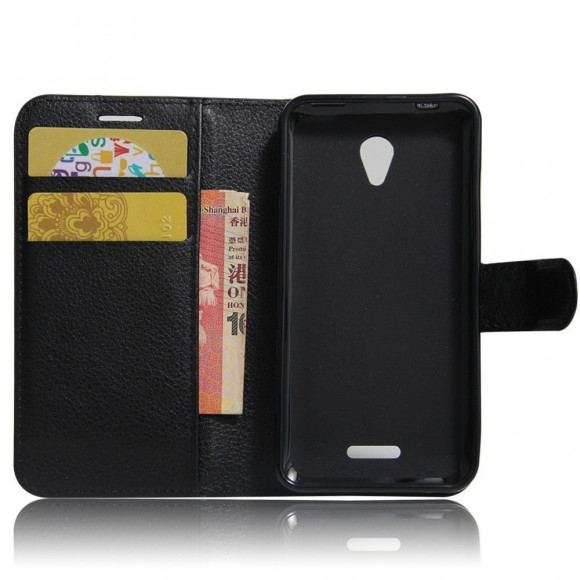 Чехол с визитницей для Lenovo A Plus (A1010) (черный) Чехол с визитницей для Lenovo A Plus (A1010) (черный)