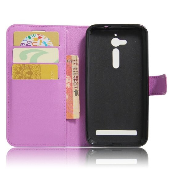 Чехол с визитницей для ASUS ZenFone Go ZB500KL (фиолетовый) Чехол с визитницей для ASUS ZenFone Go ZB500KL (фиолетовый)