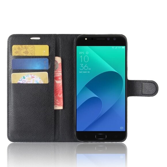 Чехол с визитницей для Asus Zenfone 4 Selfie Pro ZD552KL (черный) Чехол с визитницей для Asus Zenfone 4 Selfie Pro ZD552KL (черный)