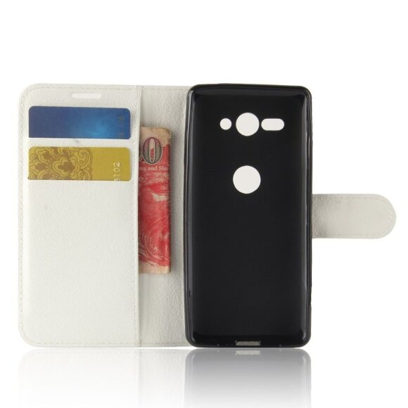 Чехол с визитницей для Sony Xperia XZ2 Compact (белый) Чехол с визитницей для Sony Xperia XZ2 Compact (белый)