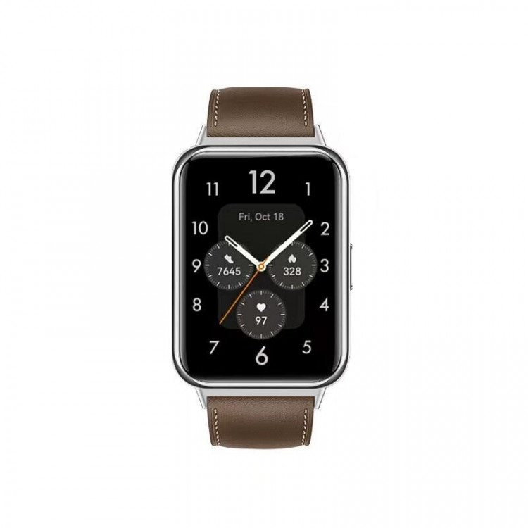 Кожаный ремешок для Huawei Watch Fit 2 (коричневый)