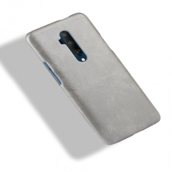Кожаная накладка-чехол для OnePlus 7T Pro (серый)