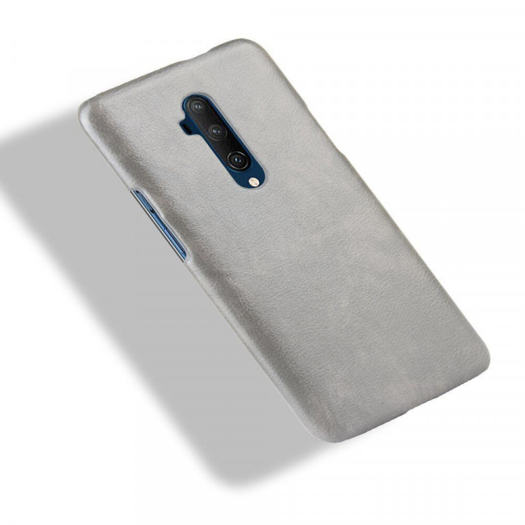Кожаная накладка-чехол для OnePlus 7T Pro (серый)