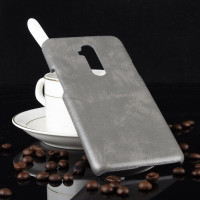 Кожаная накладка-чехол для OnePlus 7T Pro (серый)