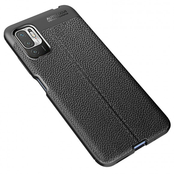 Чехол-накладка Litchi Grain для Poco M3 Pro, Xiaomi Redmi Note 10 5G (черный)